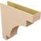 Ekena Millwork 9"W x 36"D x 36"H Thin Mediterranean Rough Cedar Woodgrain TimberThane Corbel, Primed Tan CORUR09X36X36MEDRCPR - alternate 4